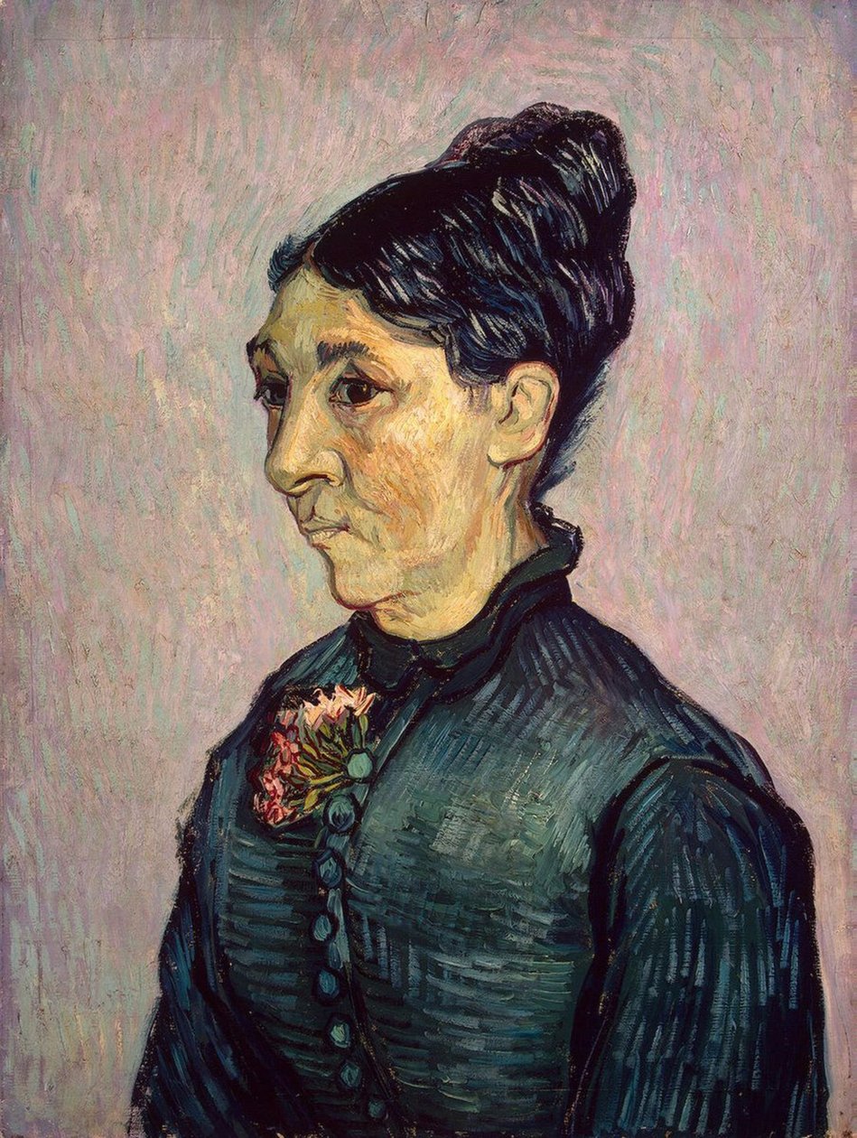Porträtt av Madame Jeanne Lafuye Trabuc, 1889 av Vincent van Gogh