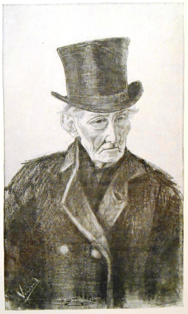 Porträtt av en gammal man med hatt av Vincent van Gogh