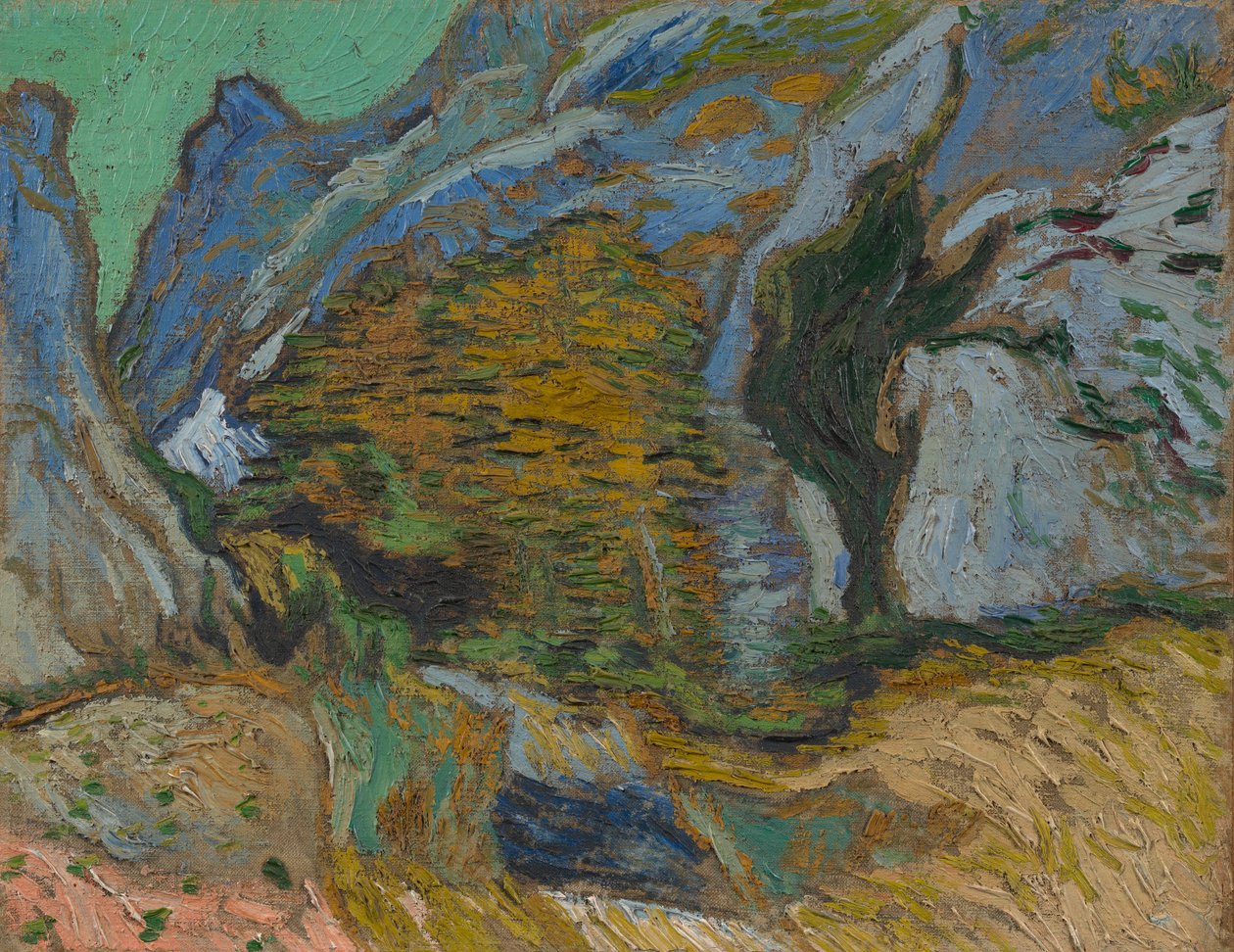 Ravin med en liten bäck av Vincent van Gogh