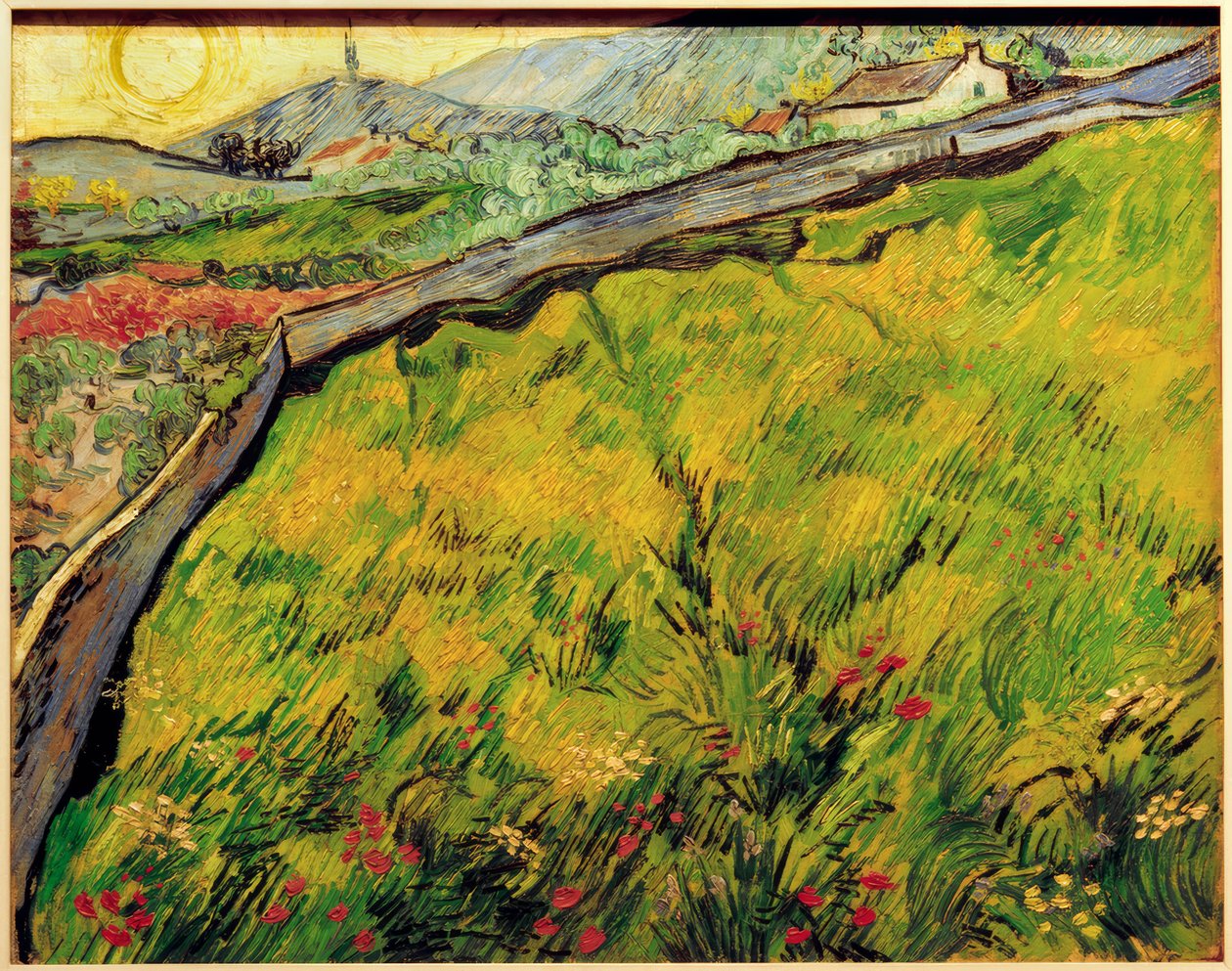 Fröfält vid soluppgången av Vincent van Gogh