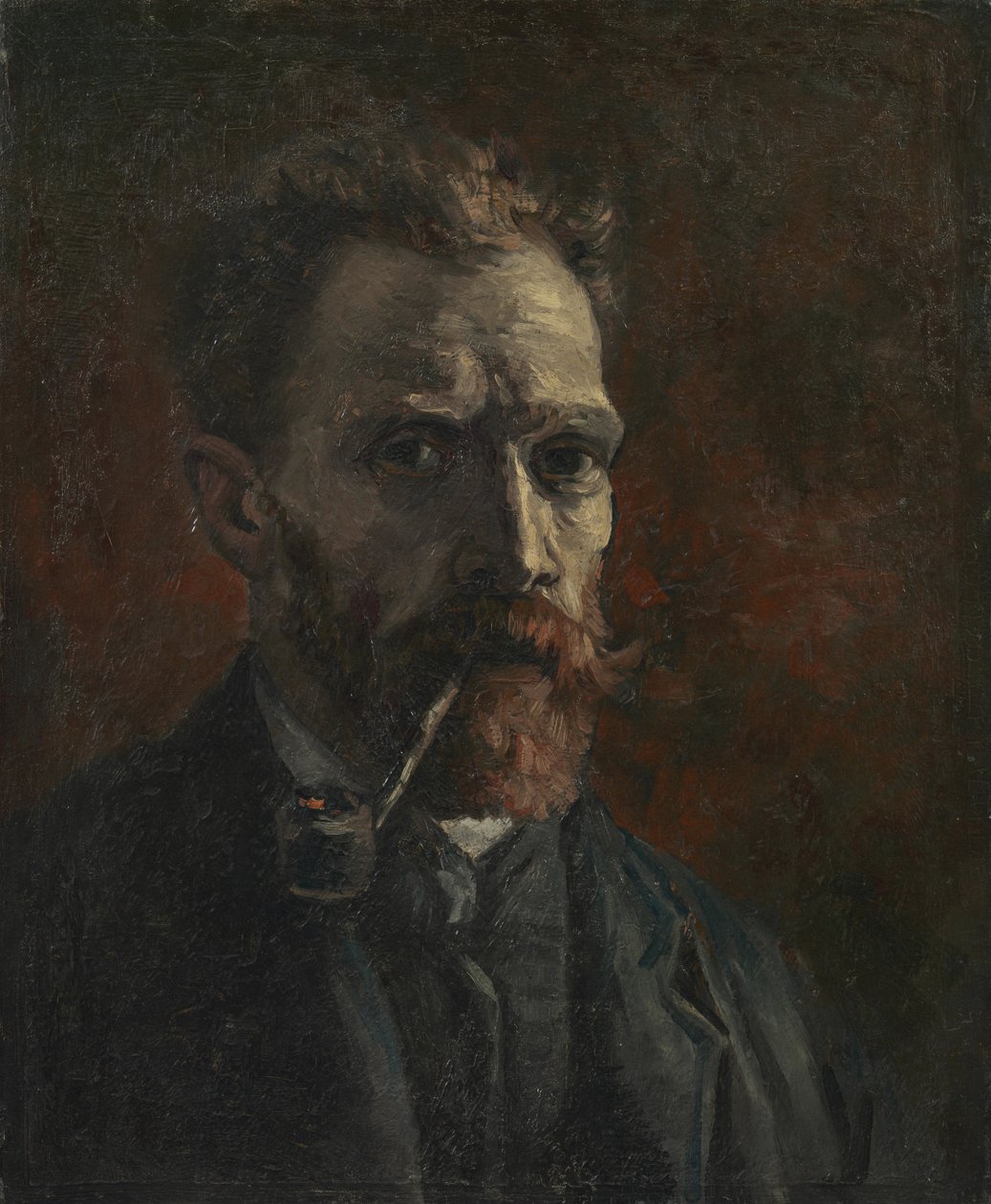 Självporträtt med rör av Vincent van Gogh