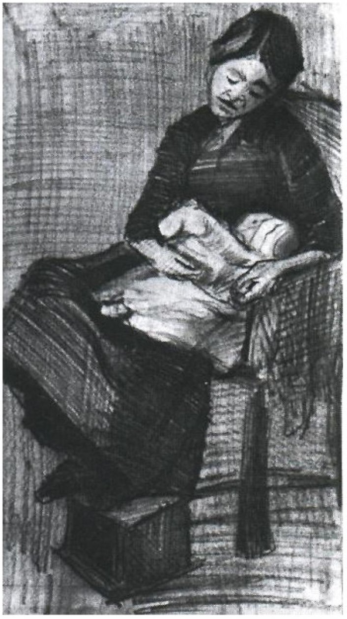 Sien-Nursing-Baby F1063 Vincent van Gogh av Vincent van Gogh