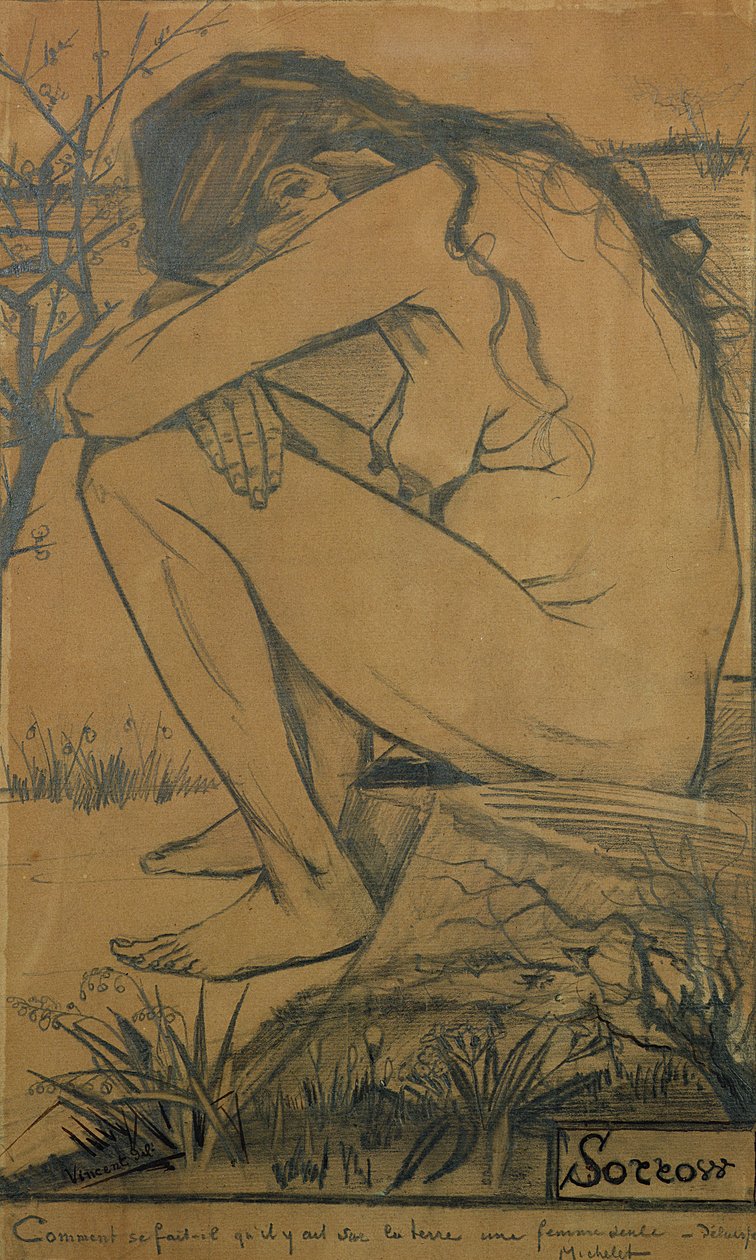 Sorg, 1882 (penna, penna och bläck) av Vincent van Gogh