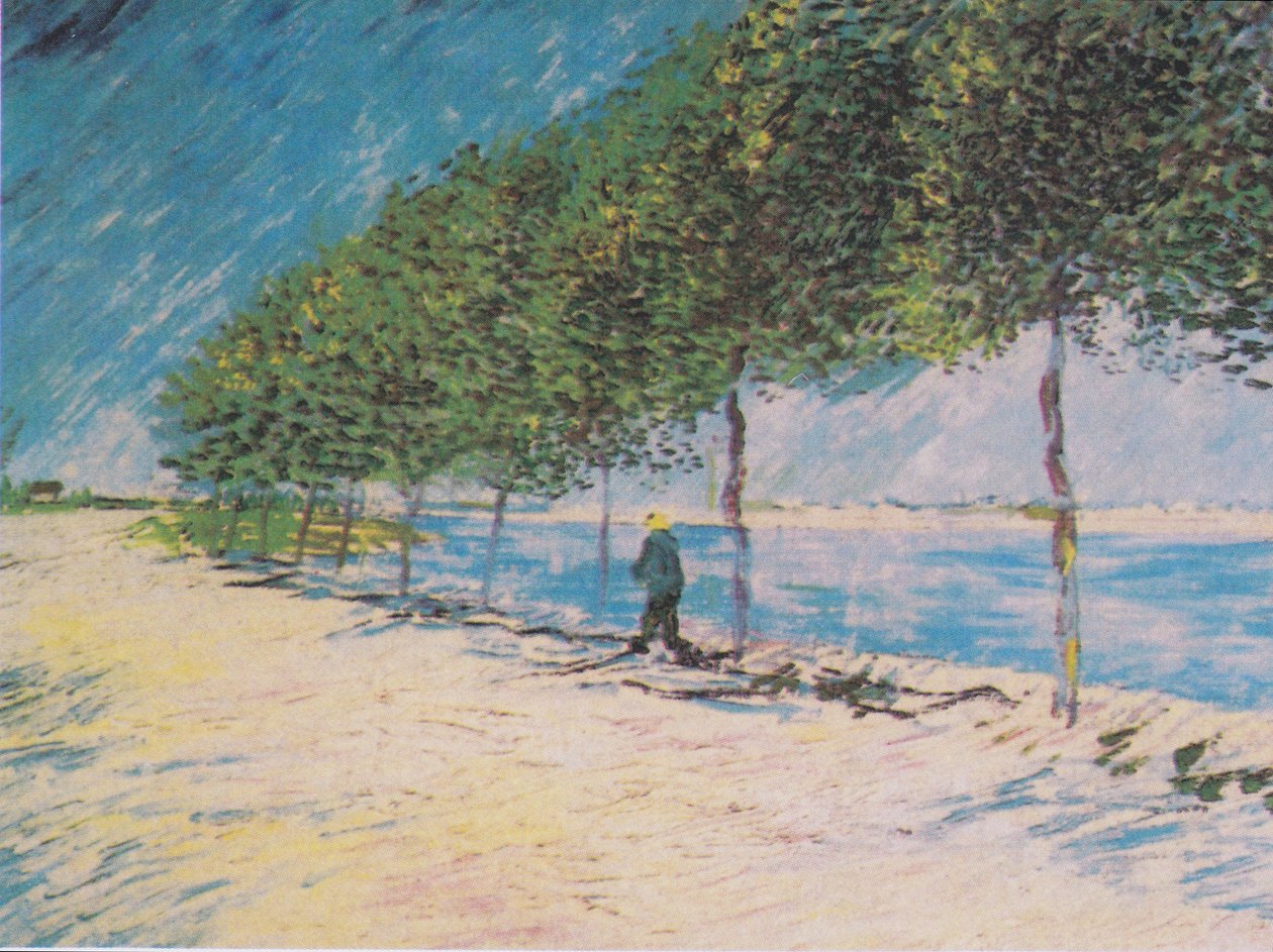 Gå på stranden av Seinen nära Asnières av Vincent van Gogh