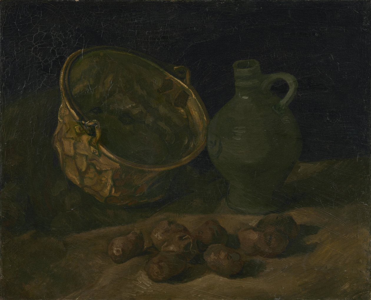 Stilleben med mässingskittel och kanna av Vincent van Gogh