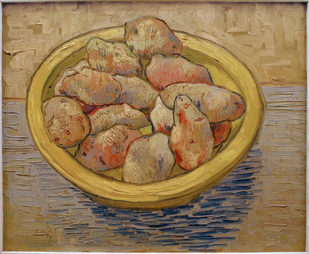 Stilleben med potatis i en gul skål av Vincent van Gogh