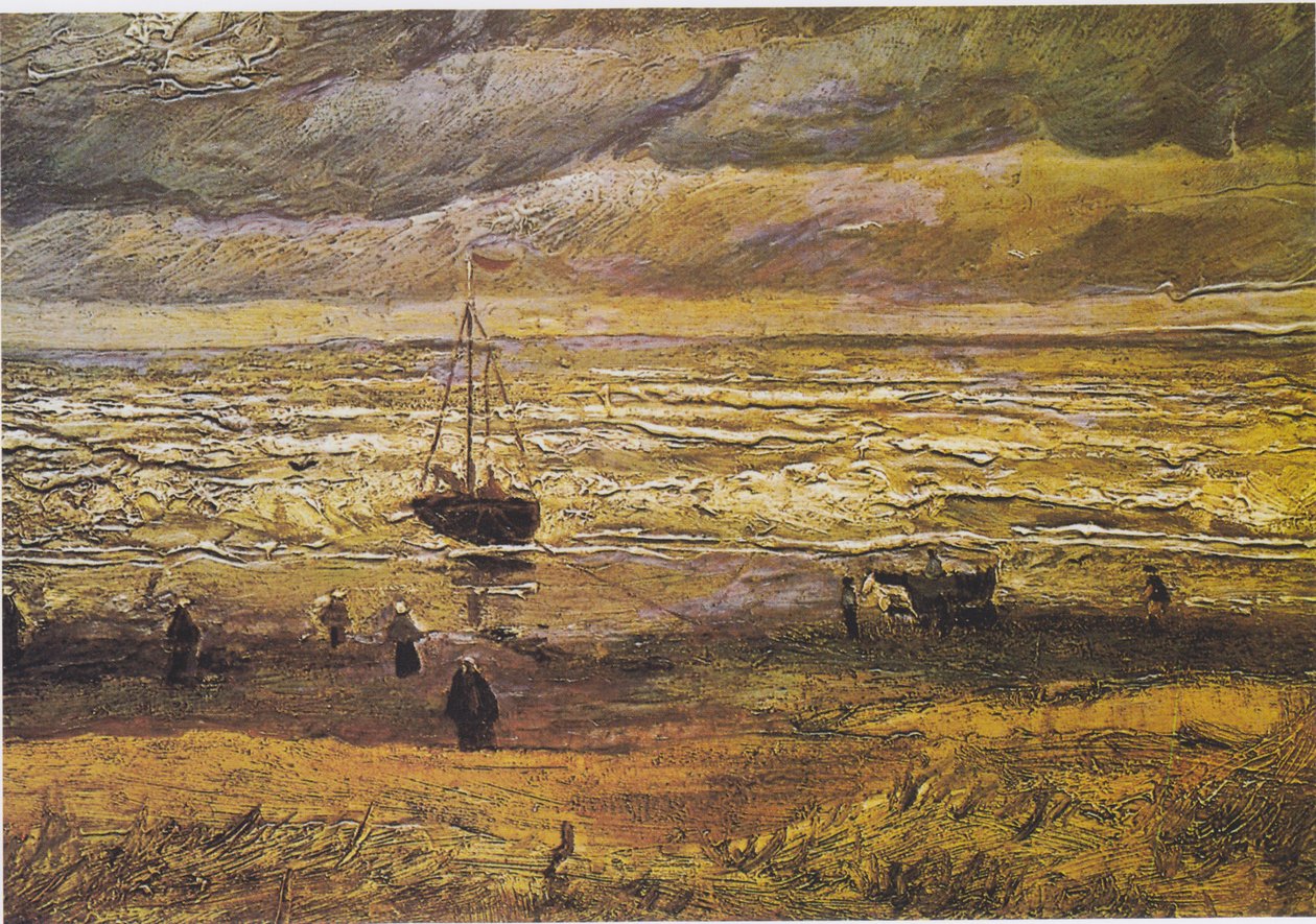Scheveningen strand i stormigt väder av Vincent van Gogh