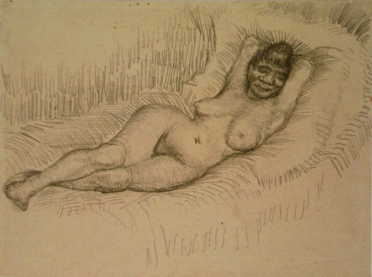 Study for Reclining Female Nude F 1404 JH 1213 av Vincent van Gogh