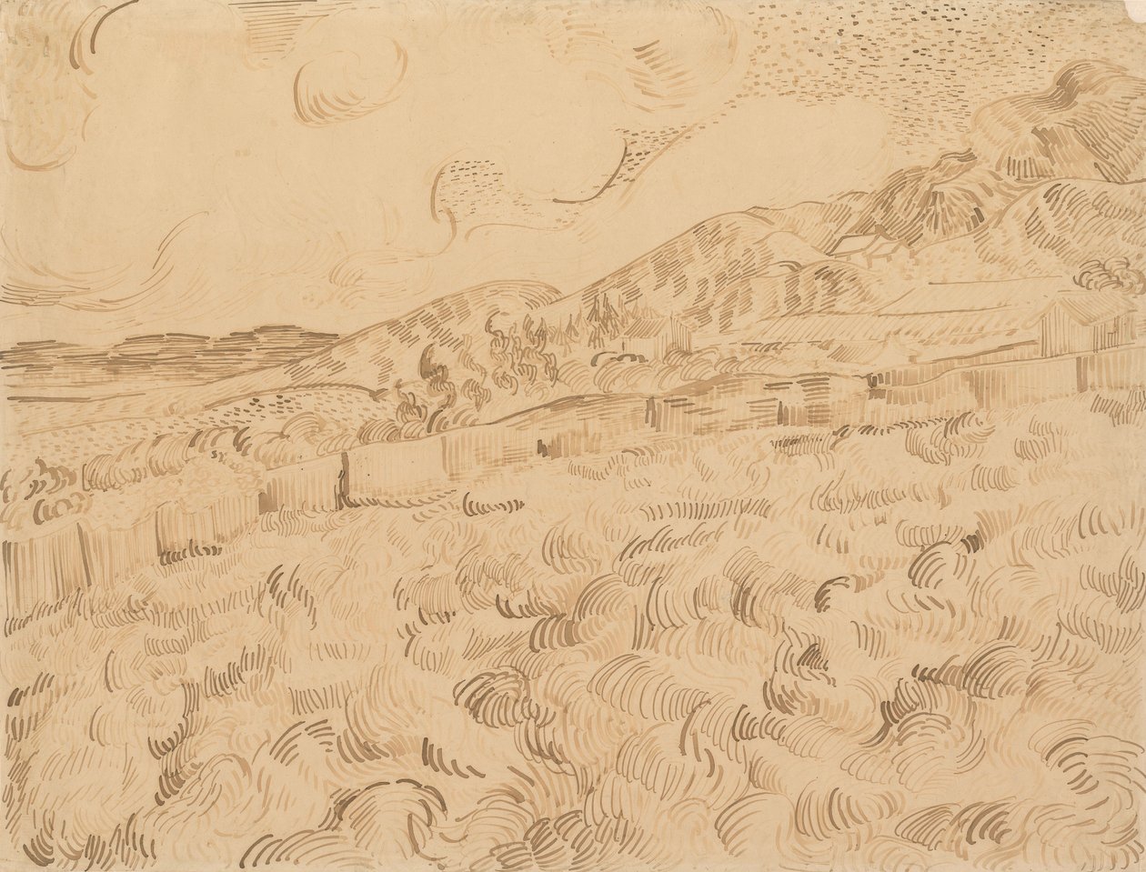 Det slutna vetefältet efter en storm av Vincent van Gogh