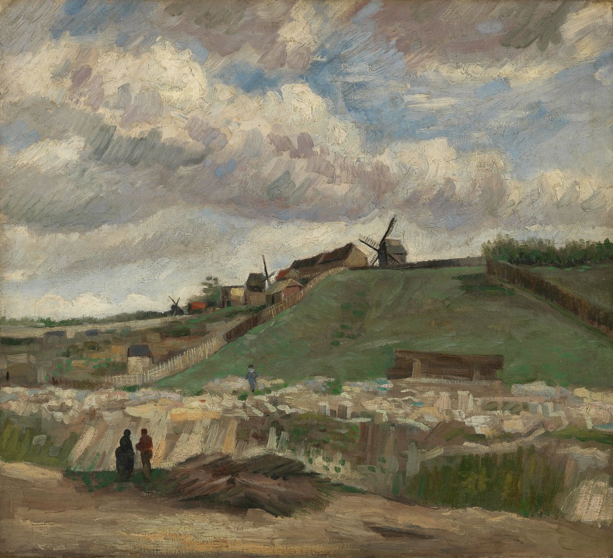 Montmartre-kullen med stenbrott av Vincent van Gogh