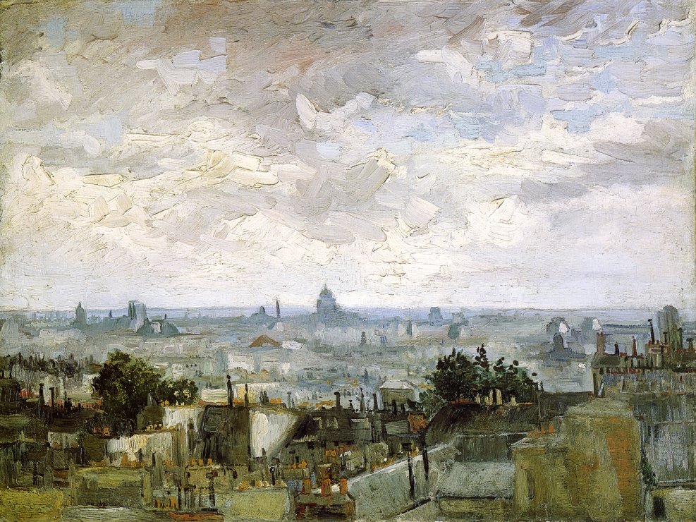 The Roofs of Paris av Vincent van Gogh