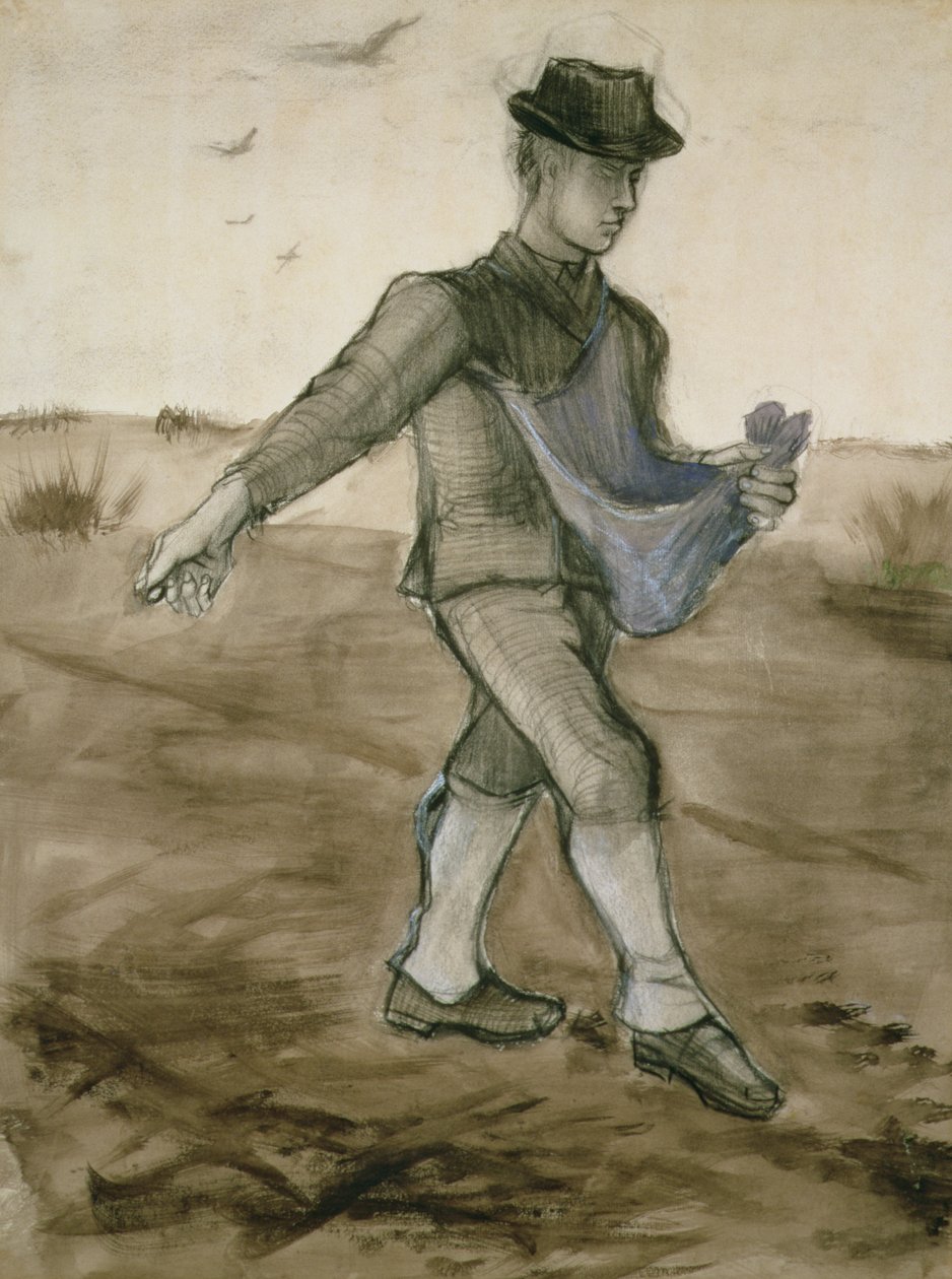 Såaren, 1881 (blyerts, penna och brunt bläck) av Vincent van Gogh