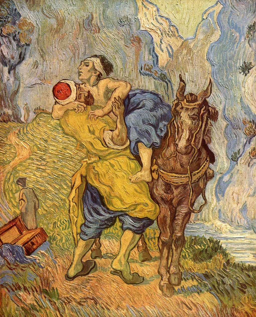 The good Samaritan (after Delacroix) av Vincent van Gogh