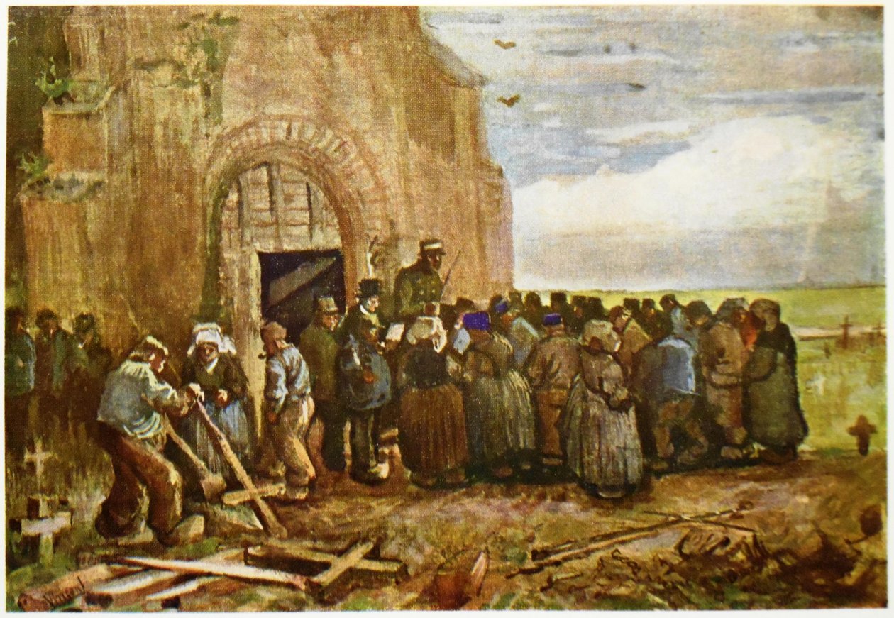Försäljningen av korsarna på kyrkogården av Vincent van Gogh