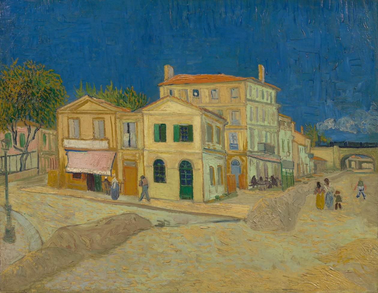The yellow house The street  av Vincent van Gogh
