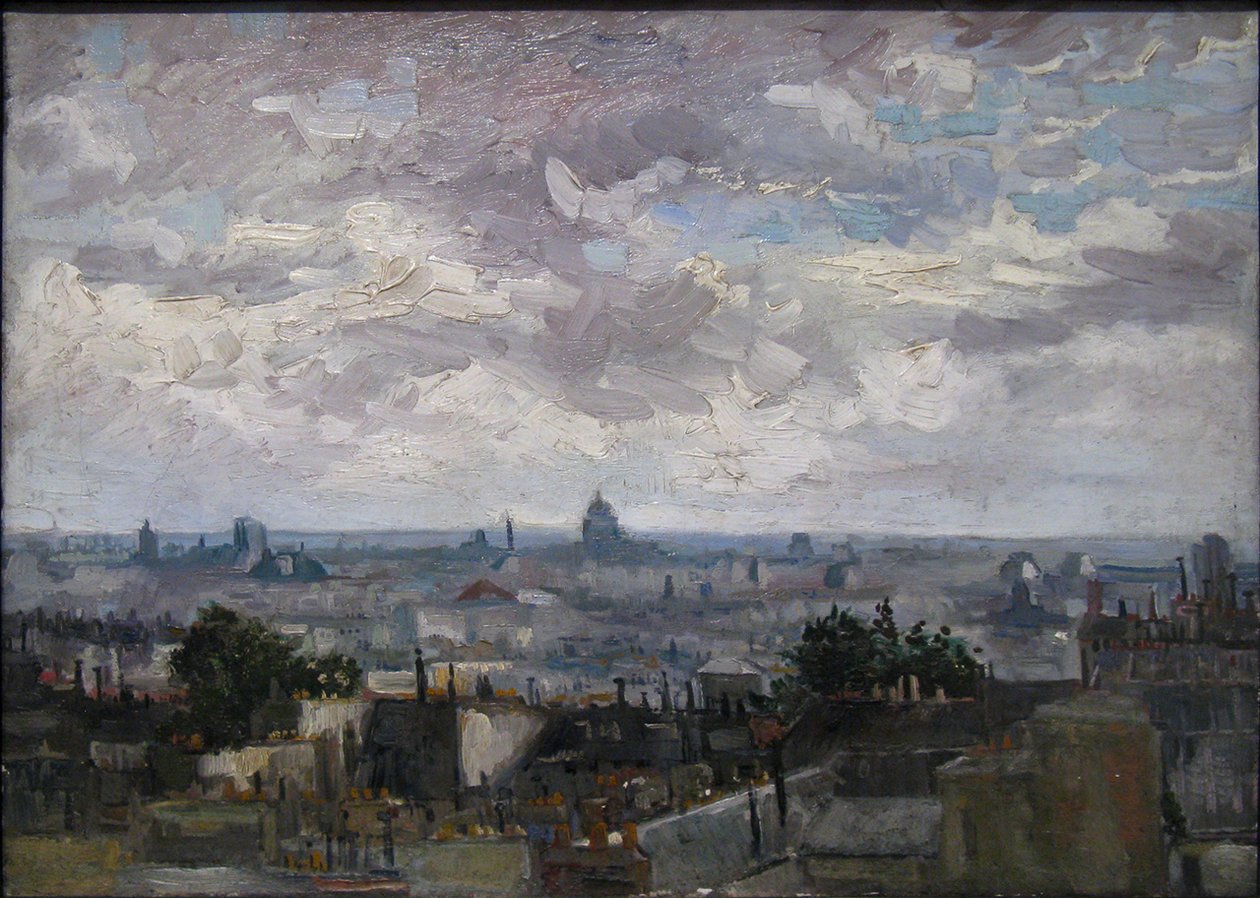 View of the Roofs of Paris av Vincent van Gogh