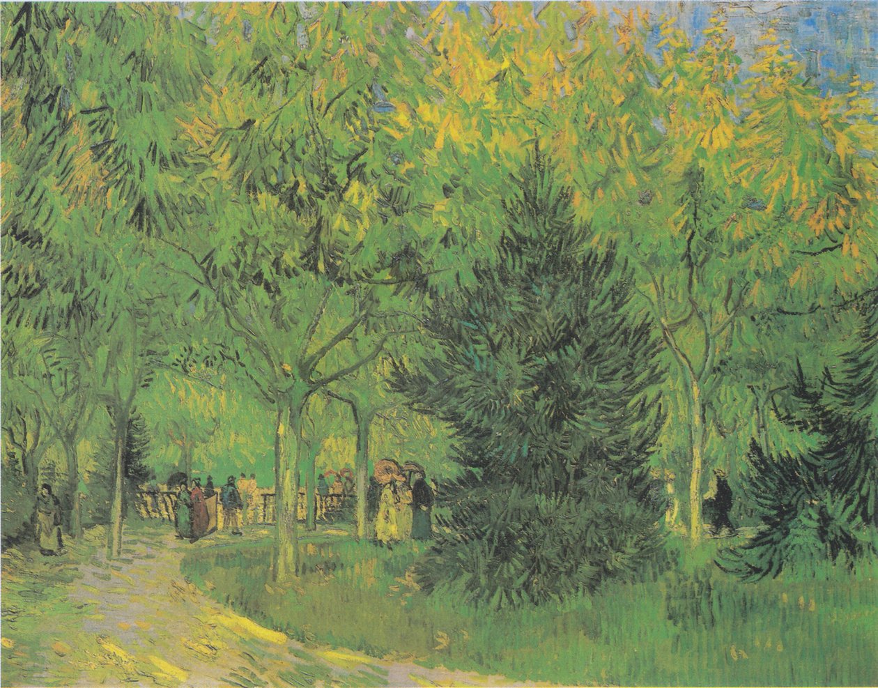 Stig i parken Arles med vandrare av Vincent van Gogh