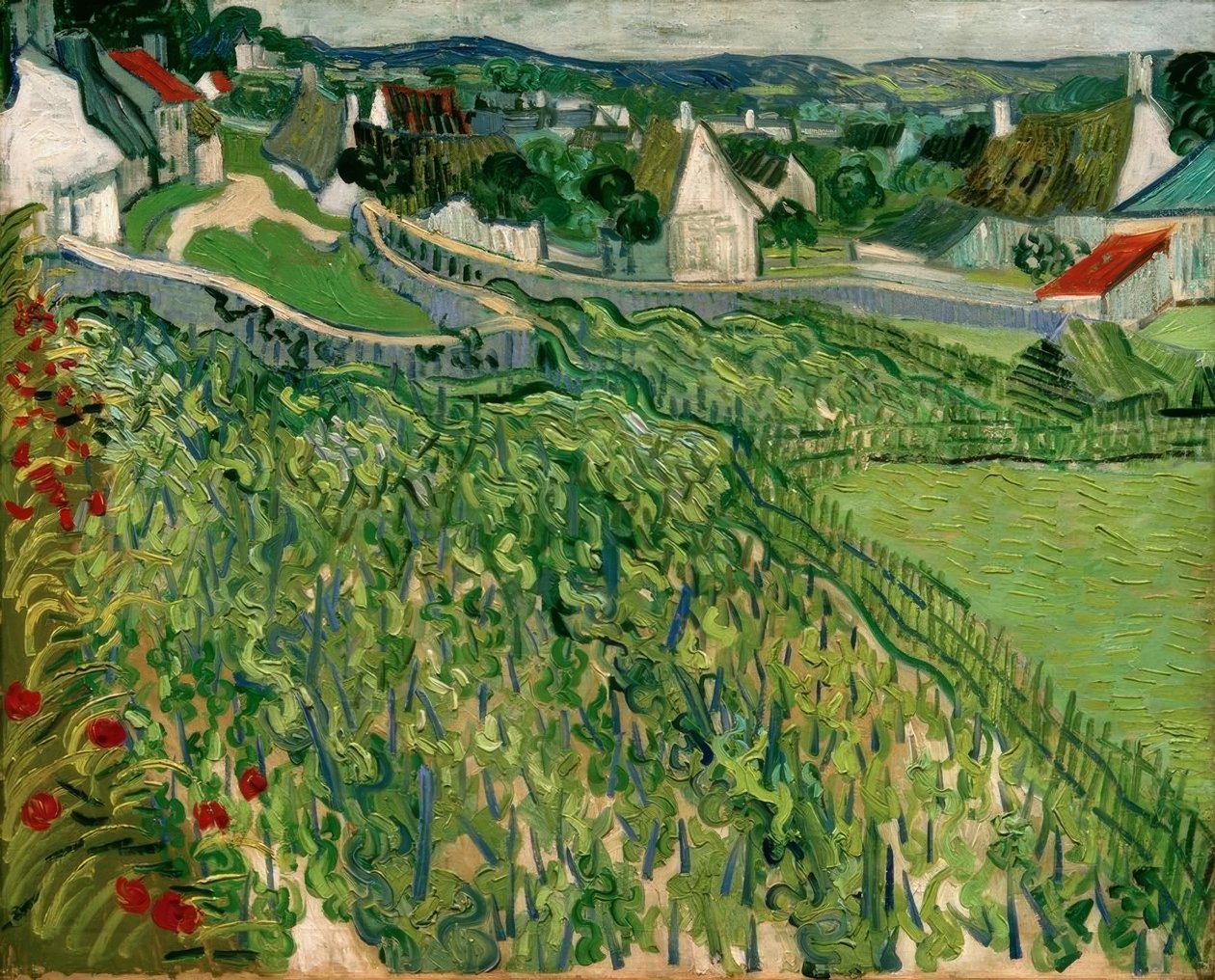 Vingårdar med utsikt över Auvers av Vincent van Gogh
