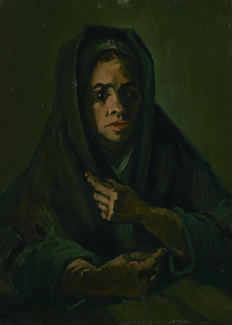 Kvinna med en sorgesjal av Vincent van Gogh