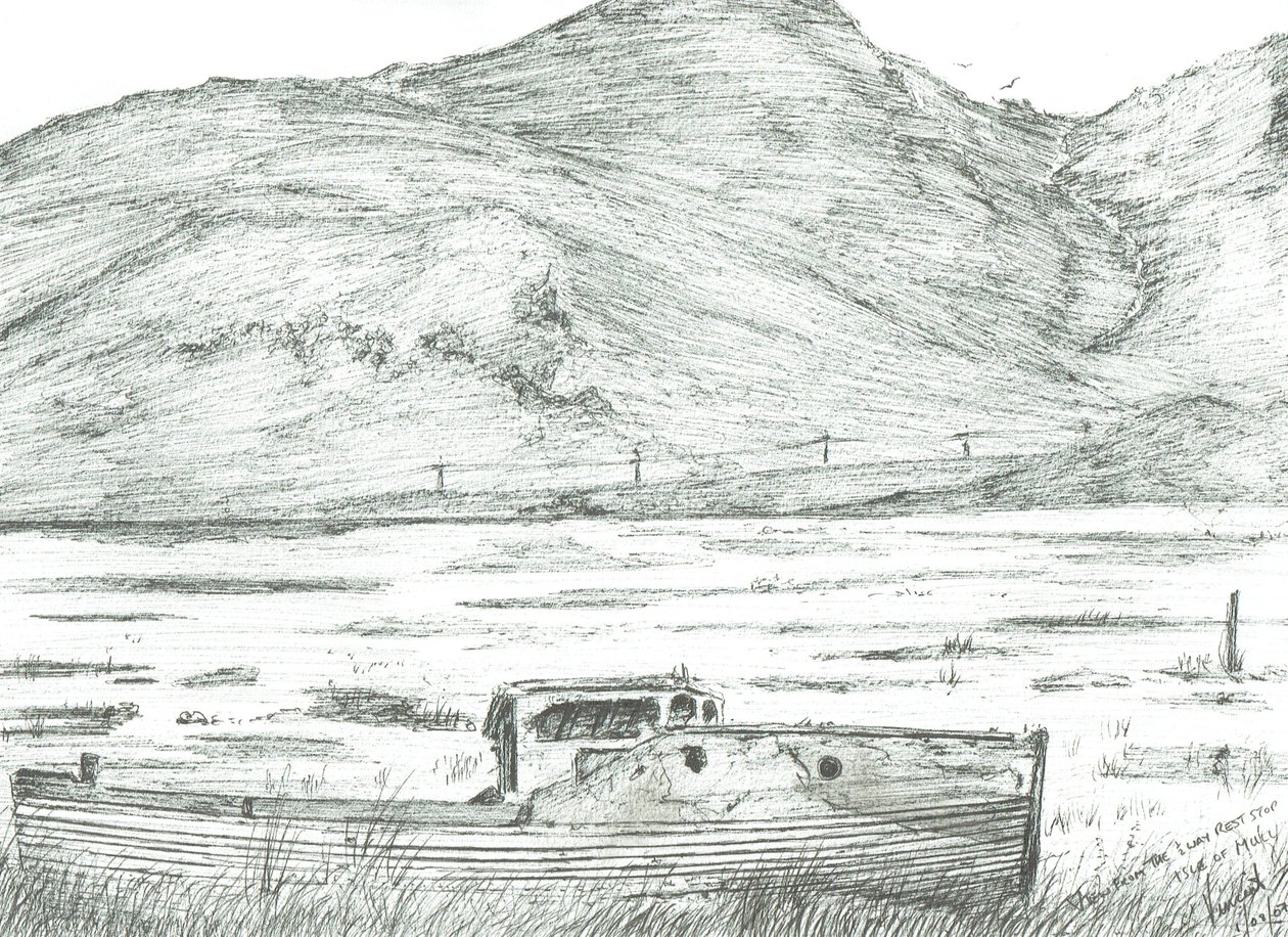 Båt på torra land, Isle of Mull, 2007 av Vincent Alexander Booth