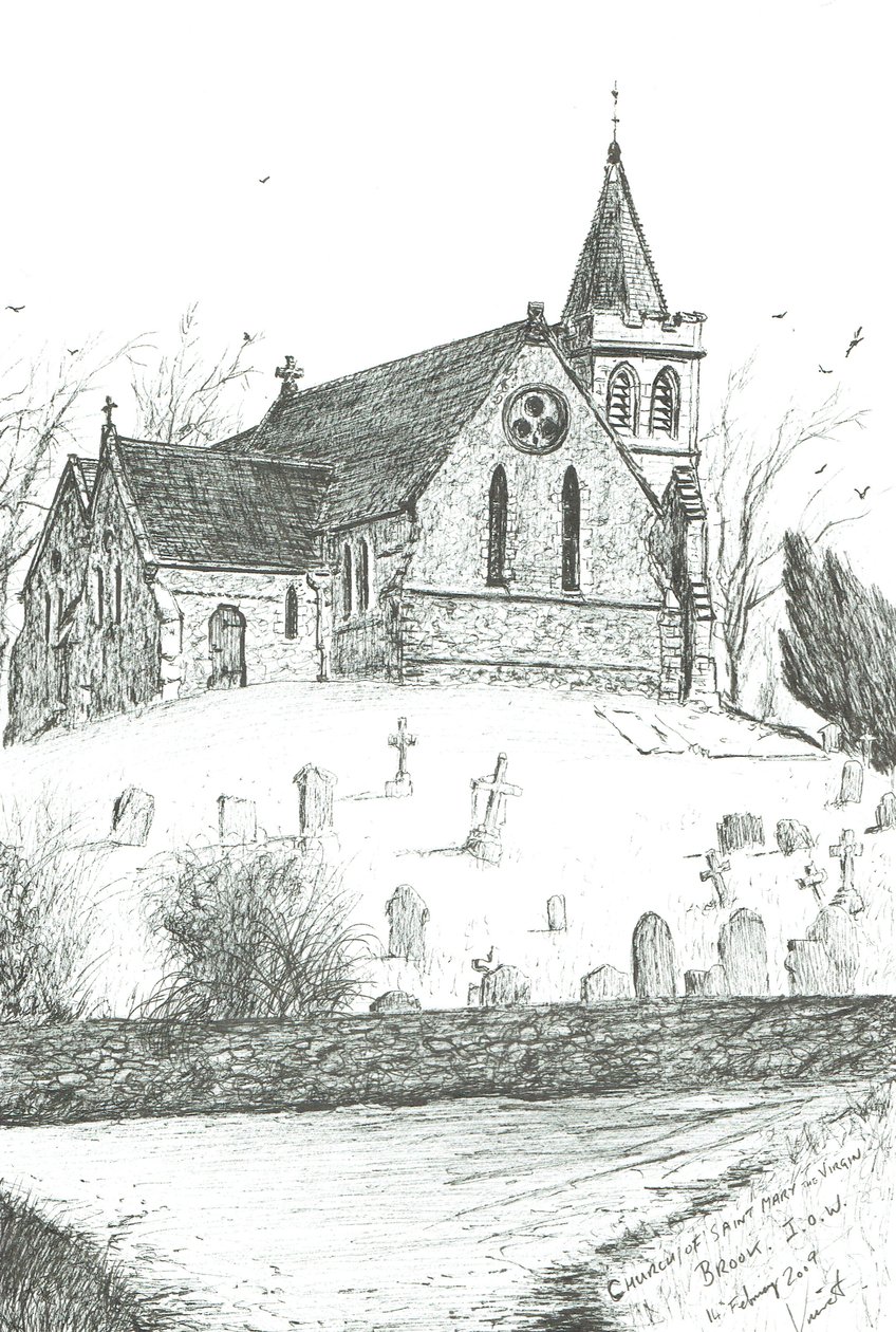 Church of St Mary the Virgin, Brook, I.O.W., 2009 av Vincent Alexander Booth