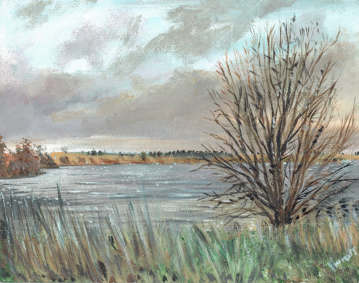 Fannyside Loch, 2009, (akryl på dukskiva) av Vincent Alexander Booth
