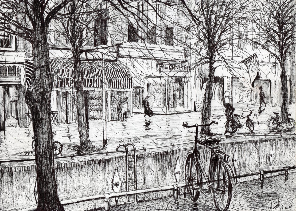 Harlingen Holland, 2005, (bläck på papper) av Vincent Alexander Booth