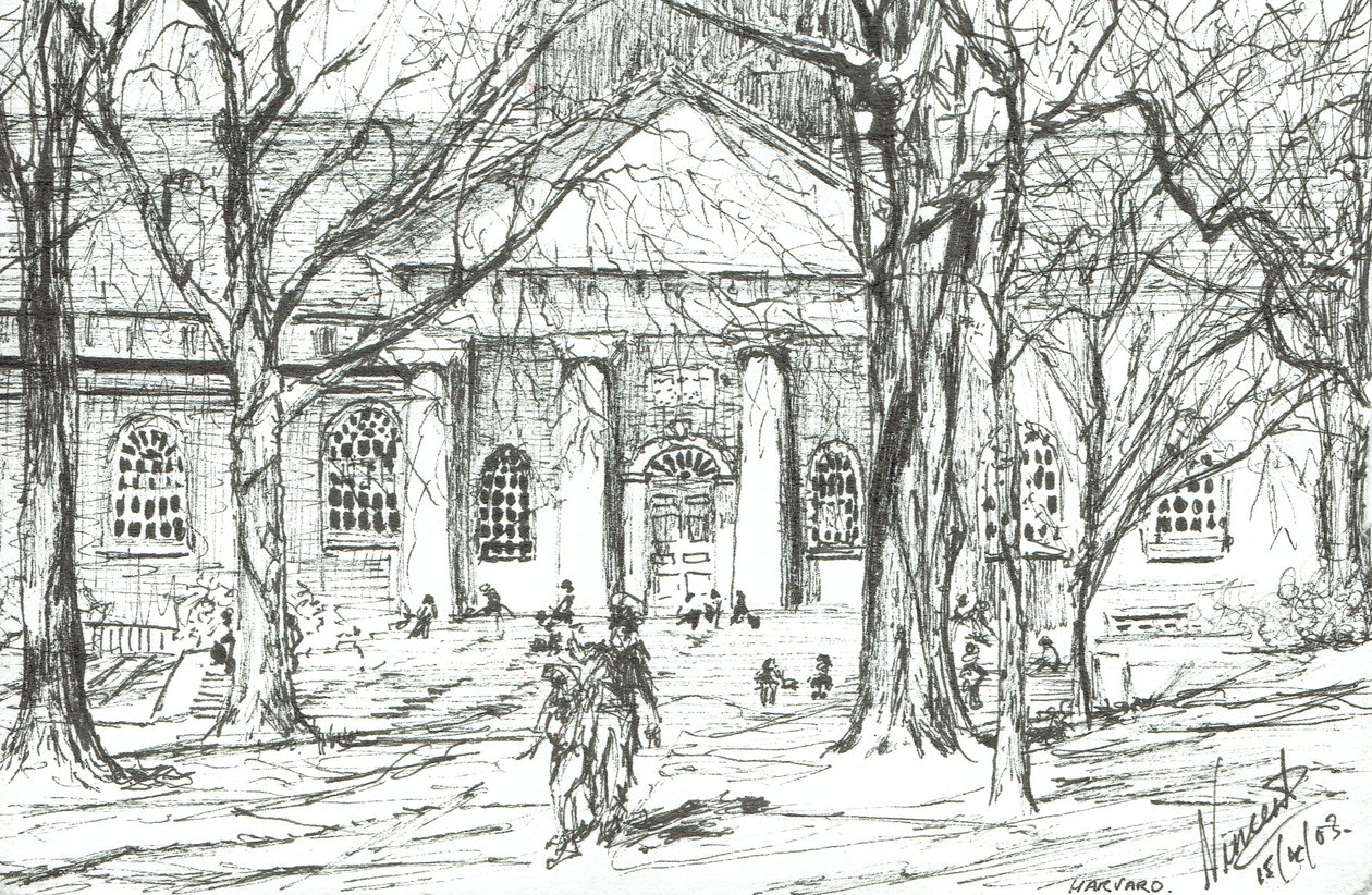 Harvard Boston USA, 2003, (Bläck på papper) av Vincent Alexander Booth