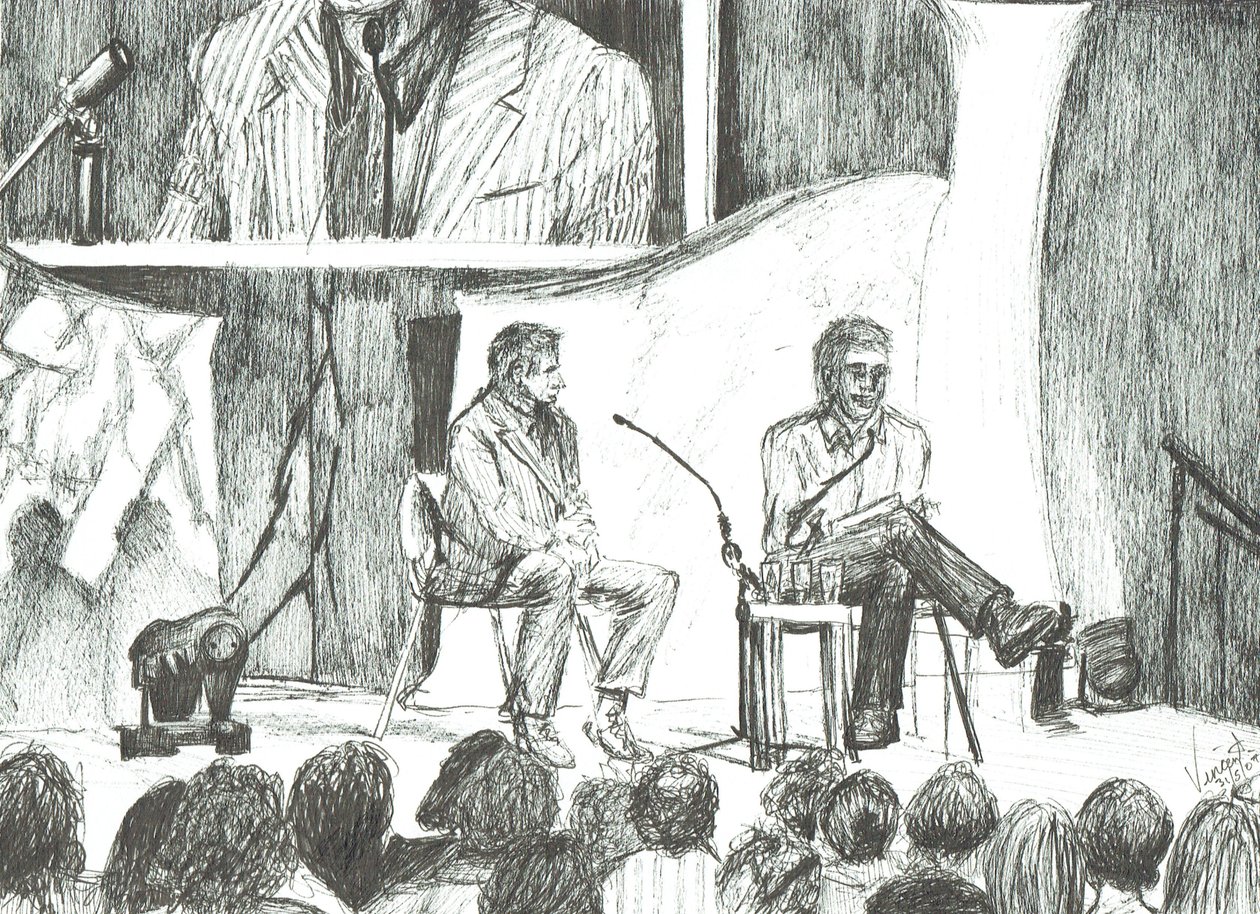 Intervju med Johnny Walker; 2007; (bläck på papper) av Vincent Alexander Booth