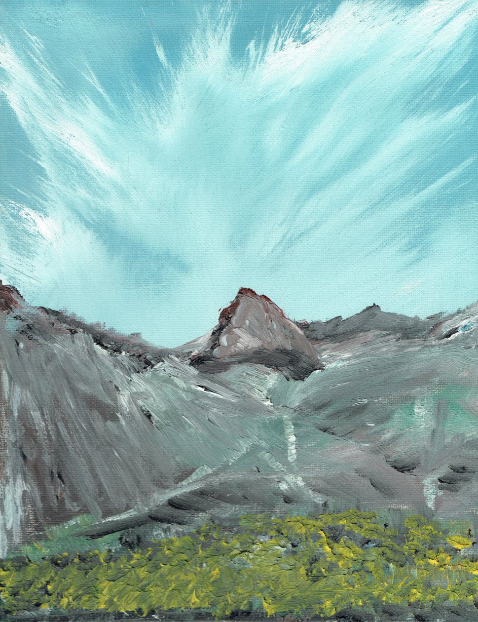 Lakeland Hills, 2010, (akryl på dukskiva) av Vincent Alexander Booth