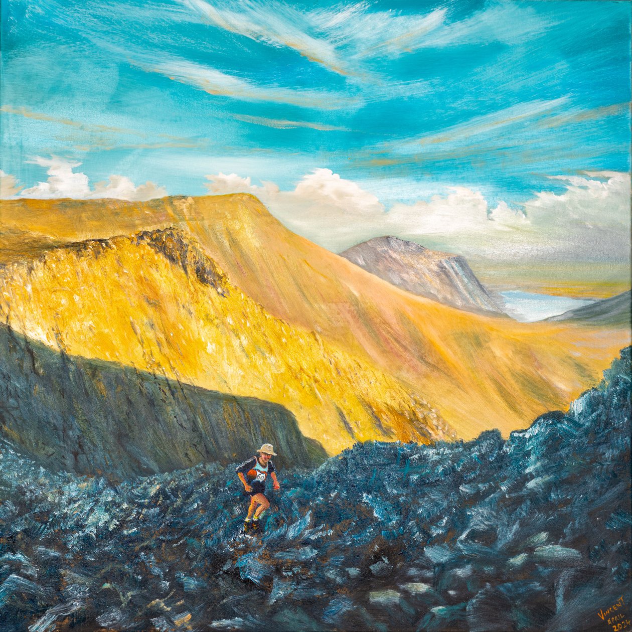 Mountain Freedom 2, 2024 (olja på duk) av Vincent Alexander Booth