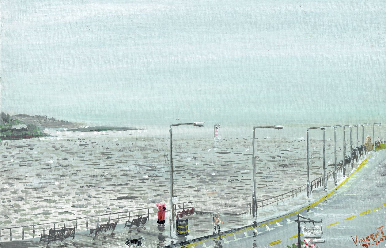 Oban Skottland, 2007, (akryl på dukskiva) av Vincent Alexander Booth