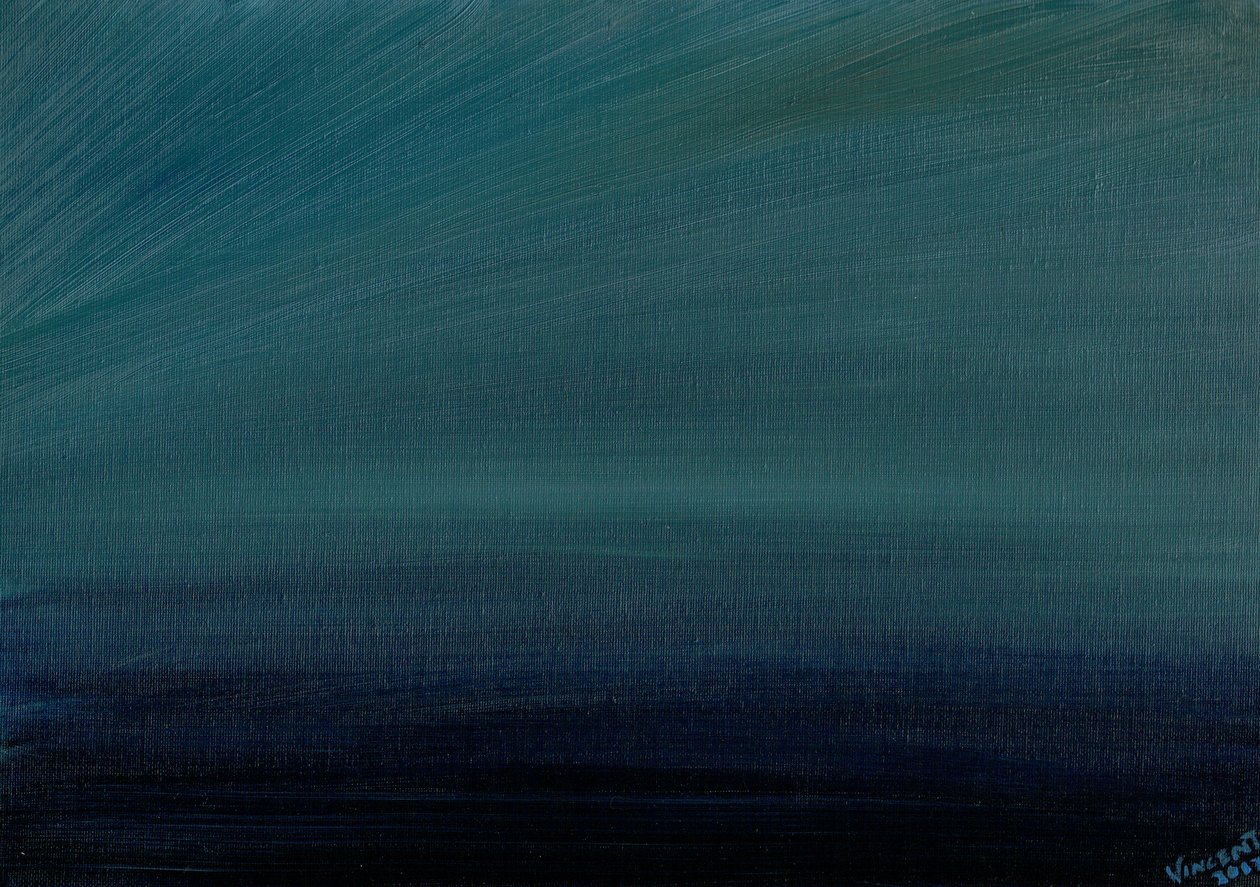 Ocean Twilight, 2017, (olja på dukskiva) av Vincent Alexander Booth