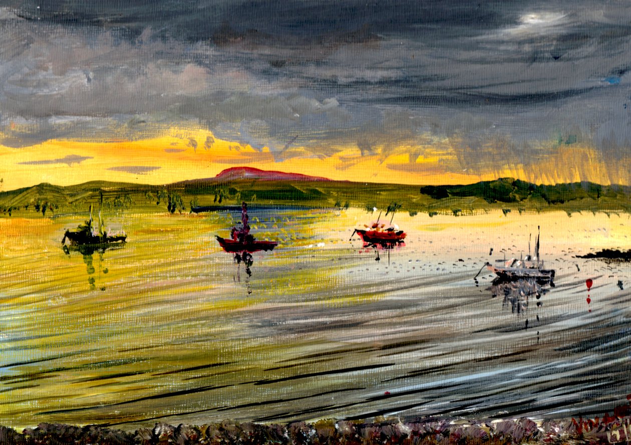 På den heliga ön vid solnedgången, 2007 av Vincent Alexander Booth