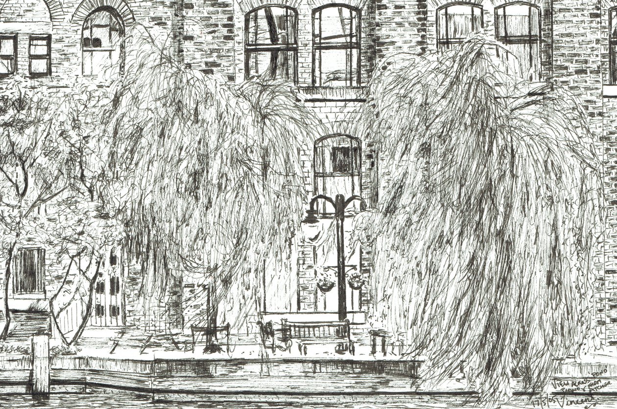 Pitcher and Piano Manchester, 2005, (Bläck på papper) av Vincent Alexander Booth
