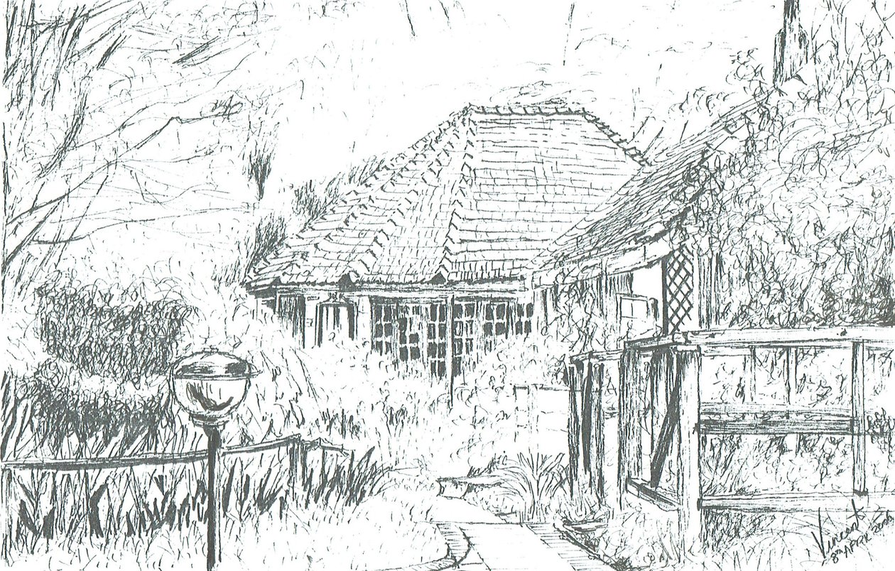 Rummen på hotellet, Lake Naivasha, 2006 av Vincent Alexander Booth