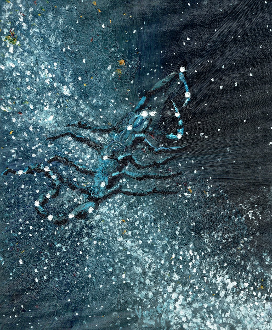 Stjärntecken Scorpio, 2016, (olja på dukskiva) av Vincent Alexander Booth