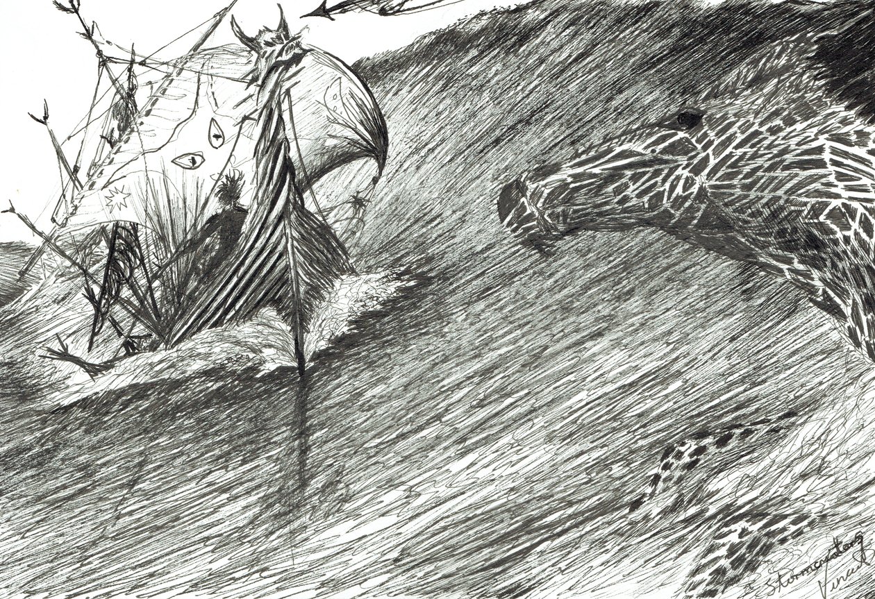 Storm Creators Atlantic, 2012, (Bläck på papper) av Vincent Alexander Booth