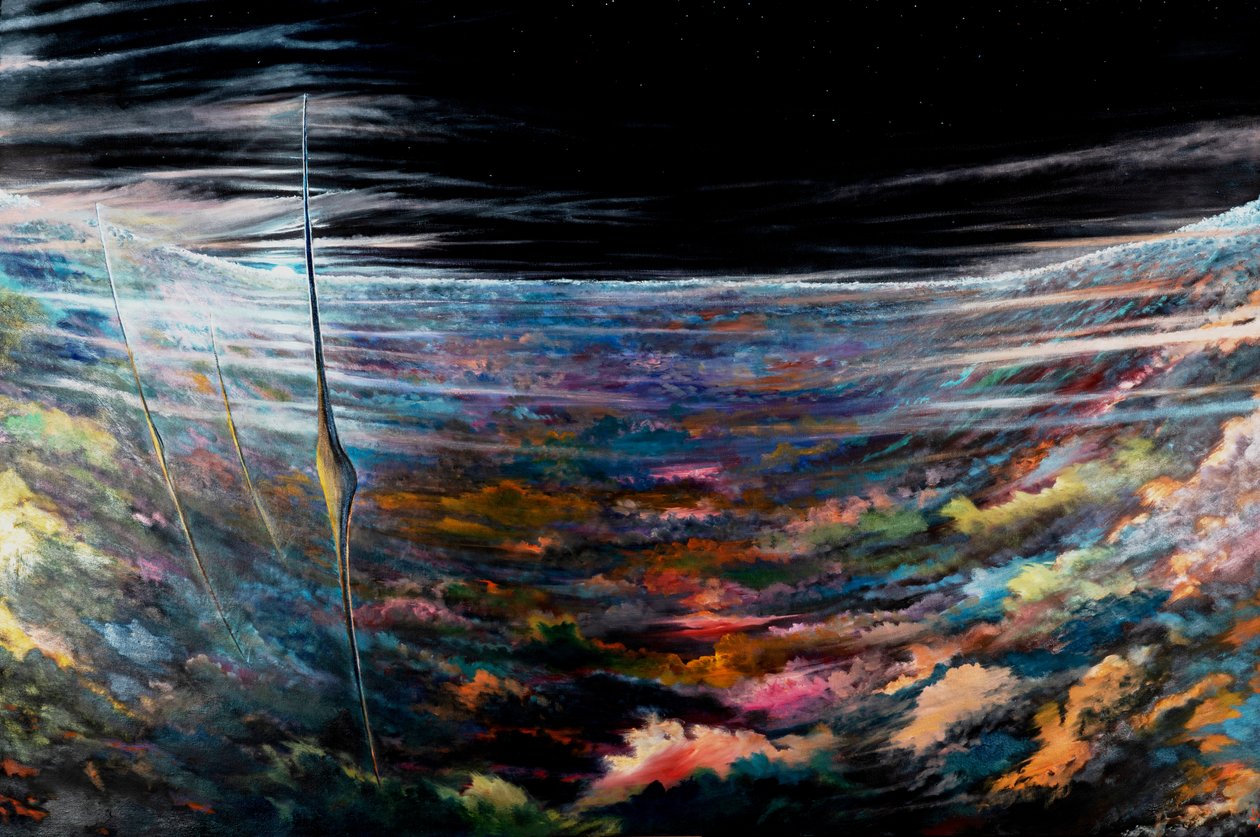 Storm Creators North Polar Vortex inom den hexagonala orkanen SATURN, 2021 av Vincent Alexander Booth