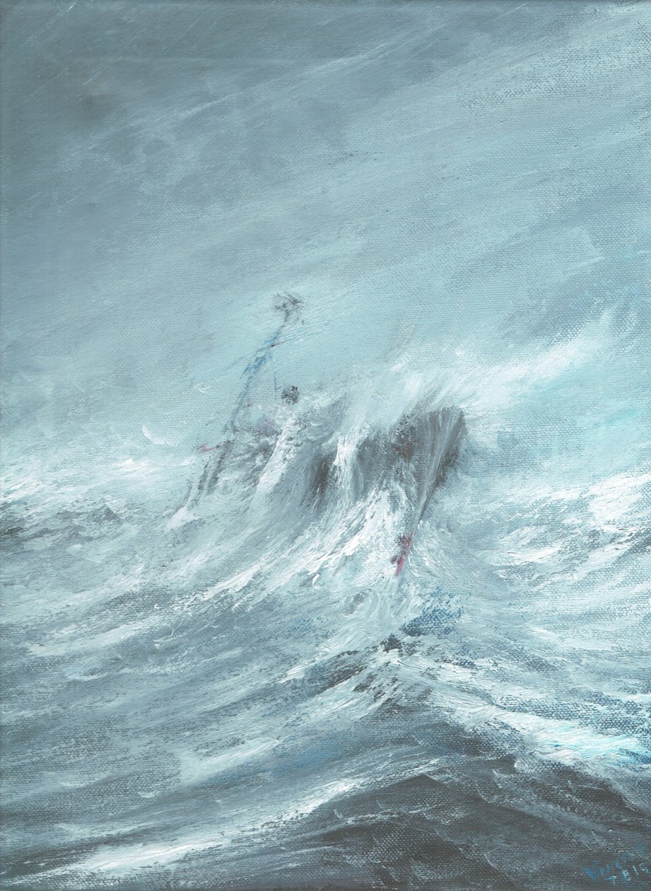 USS Hull förlorade i Stillahavstyfonen den 18 december 1944, 2019 av Vincent Alexander Booth