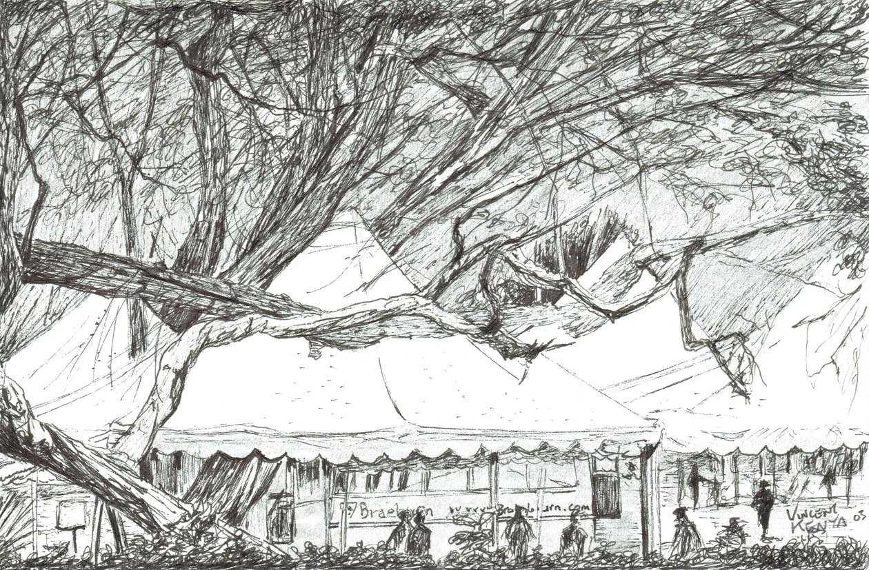 Bröllopstält vid Lake Nawesha Kenya, 2003 av Vincent Alexander Booth