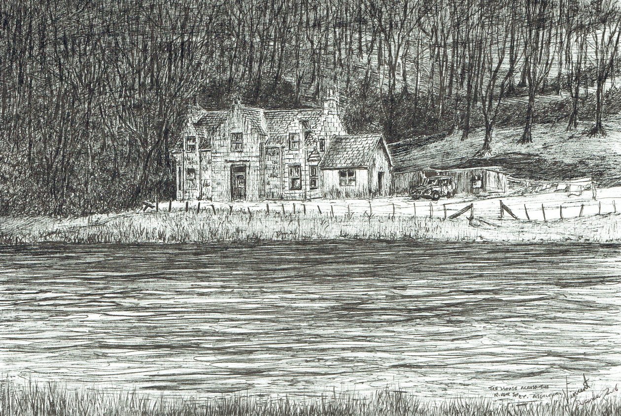 hus över floden Spey, 2006 av Vincent Alexander Booth