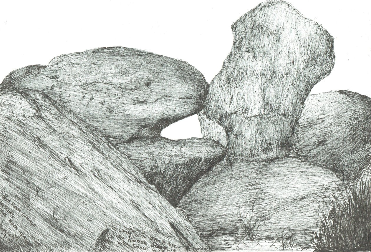 kyssar stenar på Kinder Scout, 2007 av Vincent Alexander Booth