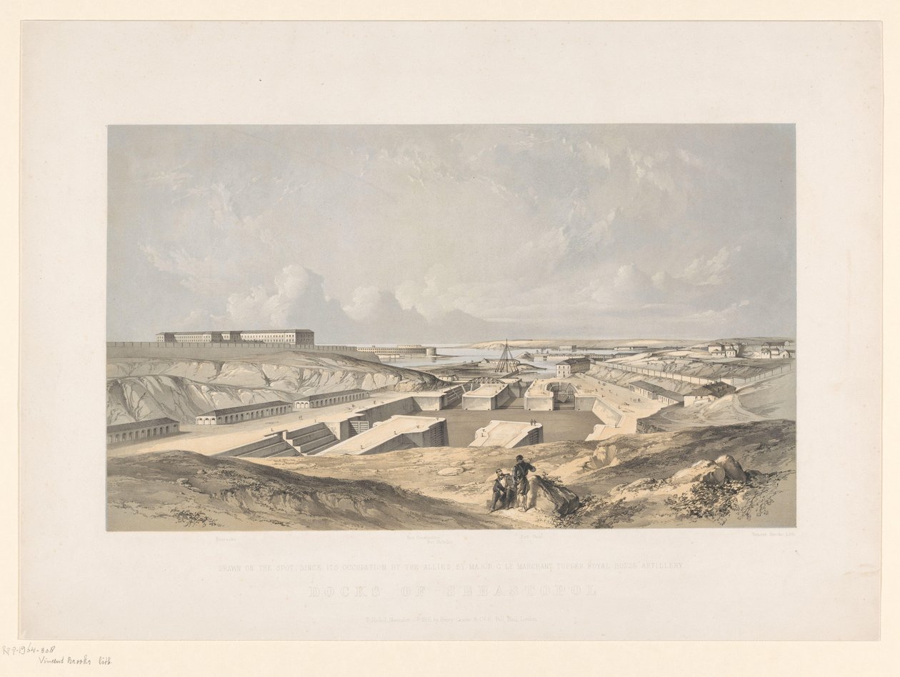De haven van Sebastopol Docks of Sebastopol (titel på objekt) av Vincent Brooks