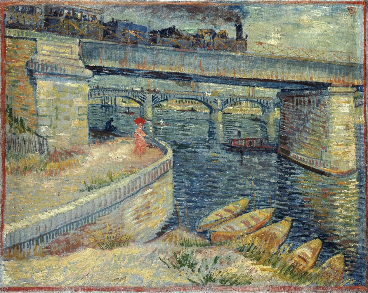 Broar över Seine vid Asnières, 1887. av Vincent van Gogh