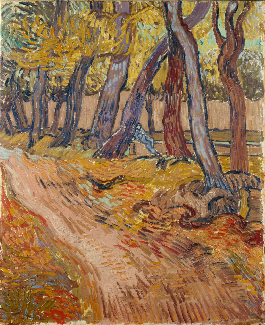 Stig i trädgården vid asylen i Saint-Rémy, 1889. av Vincent van Gogh