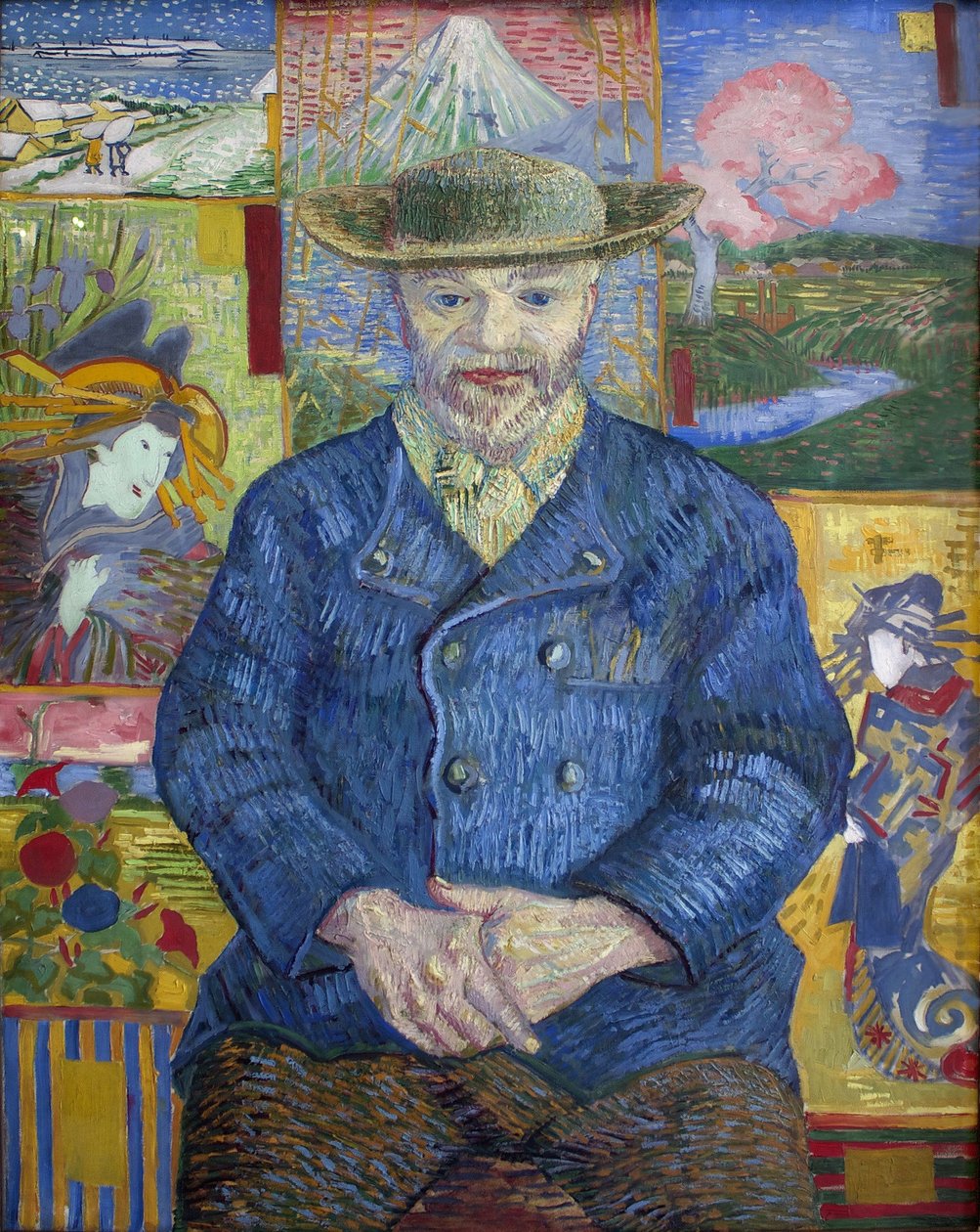 Porträtt av fader Tanguy, 1887. av Vincent van Gogh