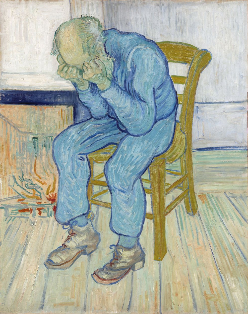 Sorgande gammal man vid evighetens port, 1890. av Vincent van Gogh