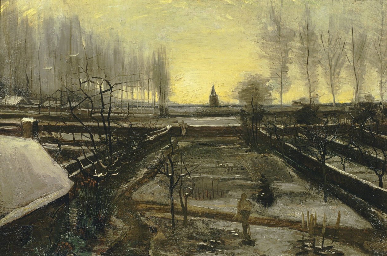 Prästgården i Nuenen i snön, 1885. av Vincent van Gogh