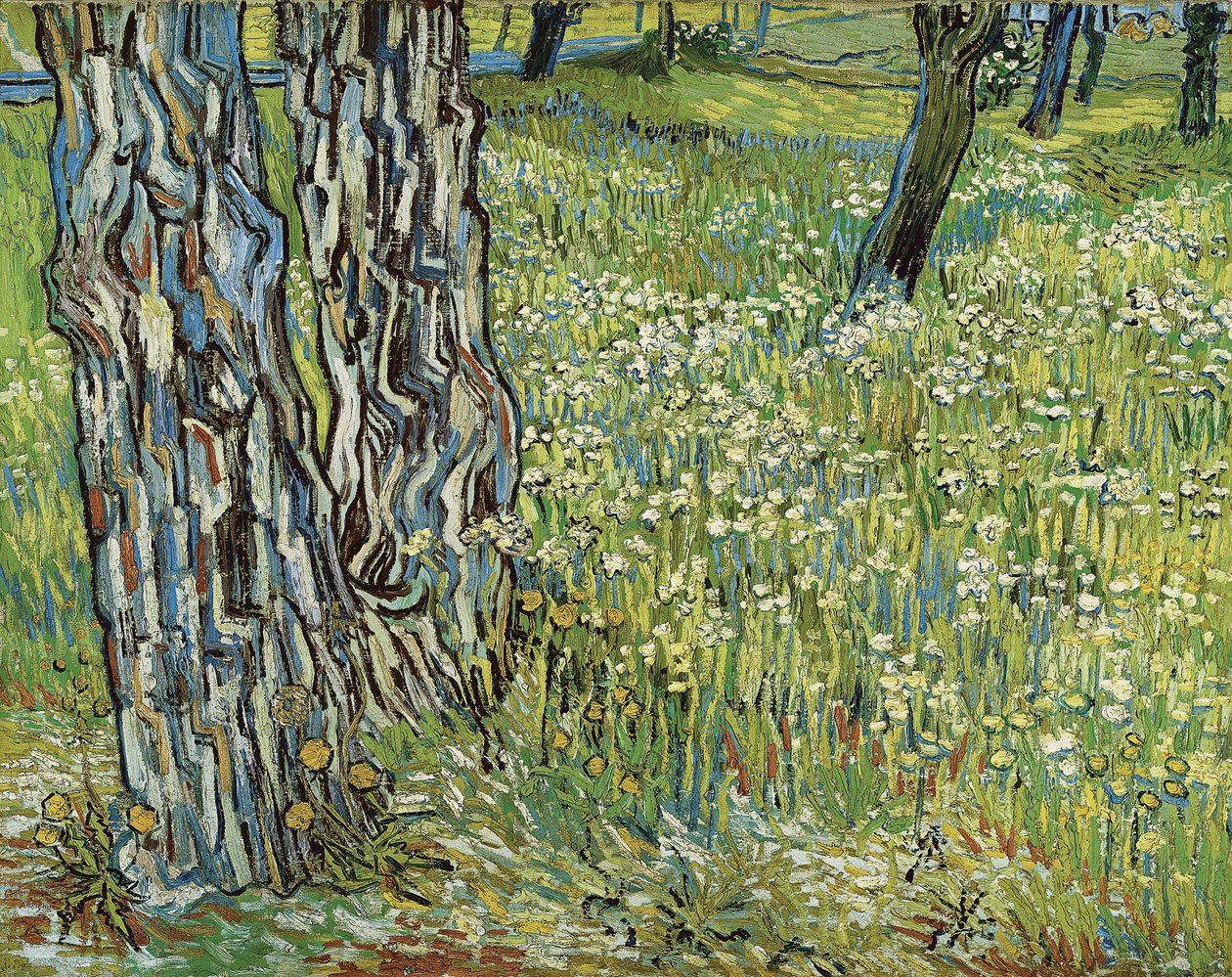 Trädstammar i gräset, 1890. av Vincent van Gogh